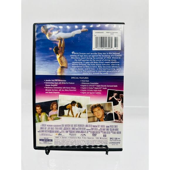 Dirty Dancing DVD Patrick Swayze Jennifer Grey Lionsgate Widescreen 1987 Movie - Picture 2 of 4